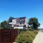 Billboard z trwałym banerem powlekanym dla Polski Barber – widoczna reklama w Biłgoraju